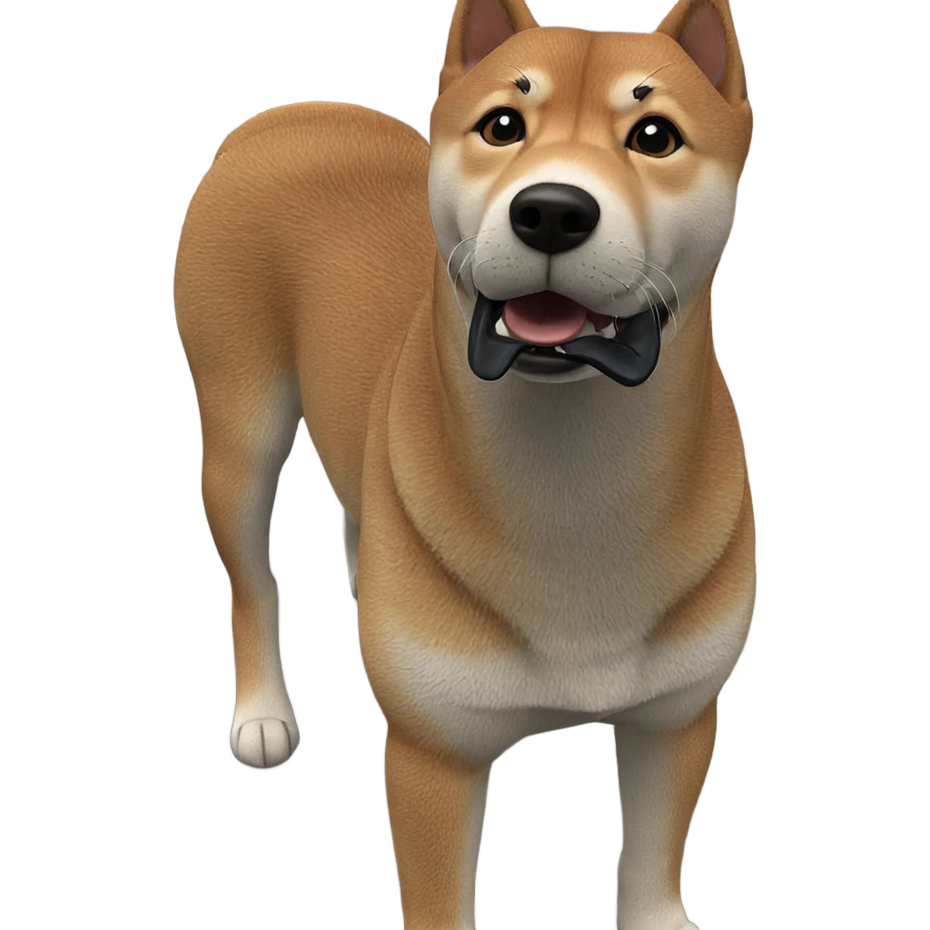 realistic shiba inu portrait emoji