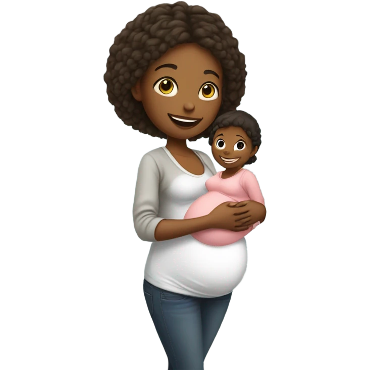 pregnant girl emoji