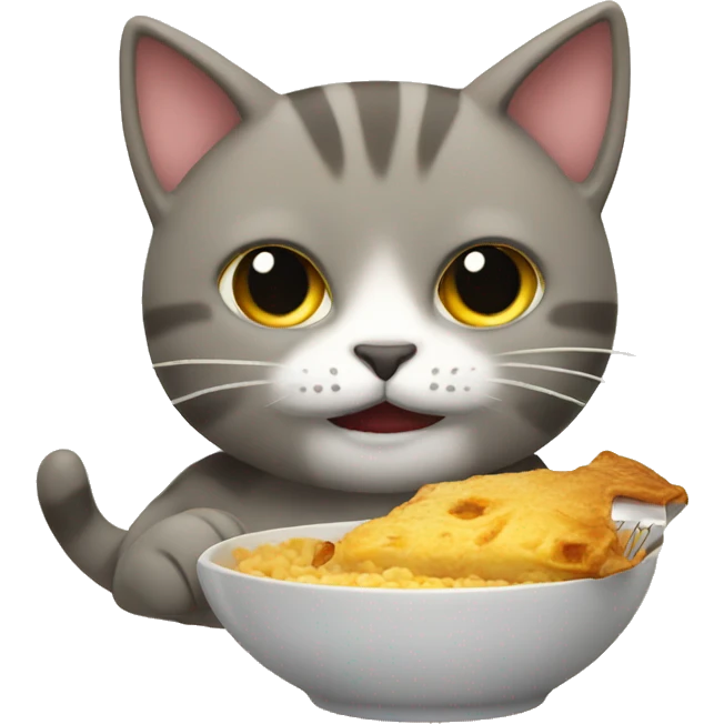 Gato comiendo  emoji