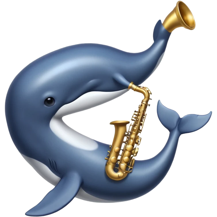 a whale playing saxophone emoji