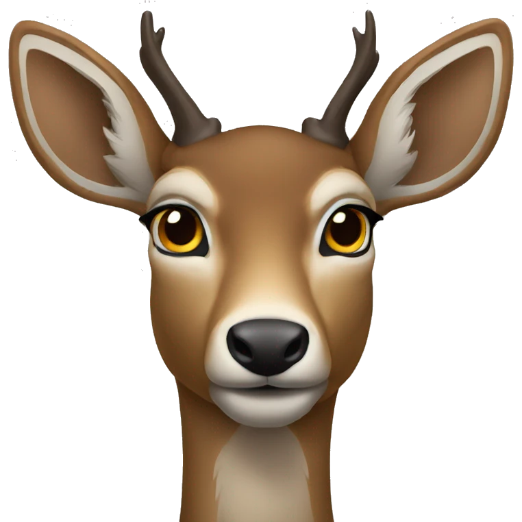 Deer in headlights glowing eyes emoji