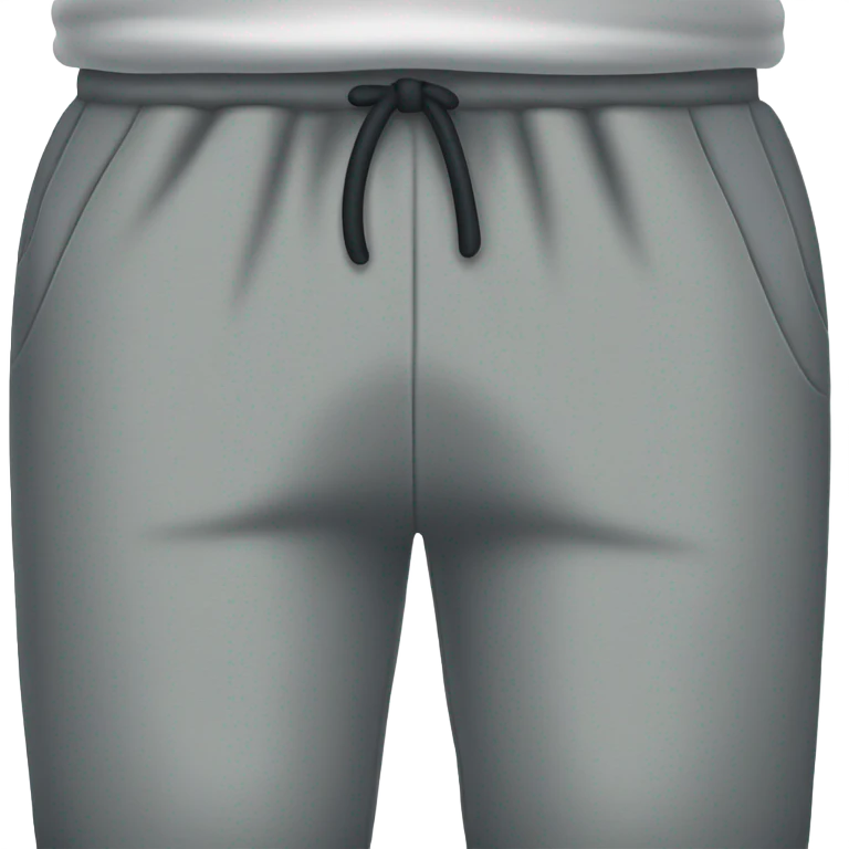 Grey sweatpants with bulge emoji