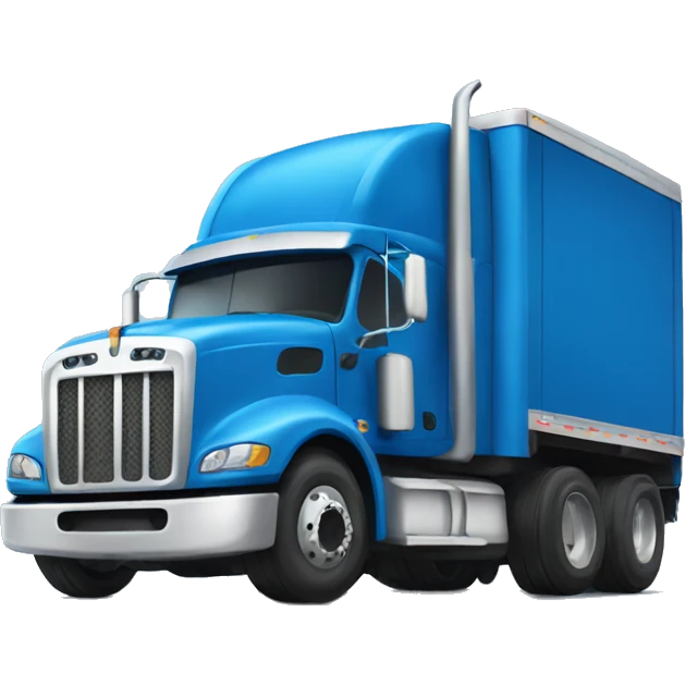blue semi truck emoji