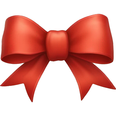 red christmas bow emoji