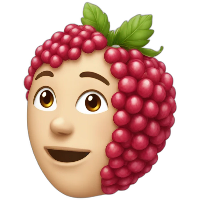 Une framboise ￼ emoji