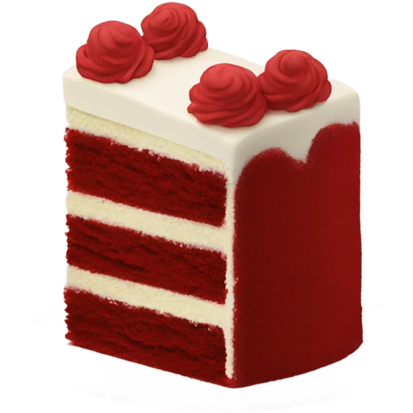Red velvet cake with 3 layers emoji