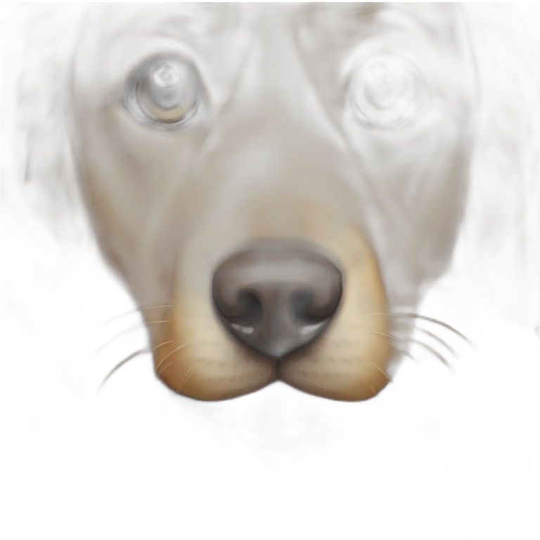 dog close up looking straight to you retriever only heas emoji
