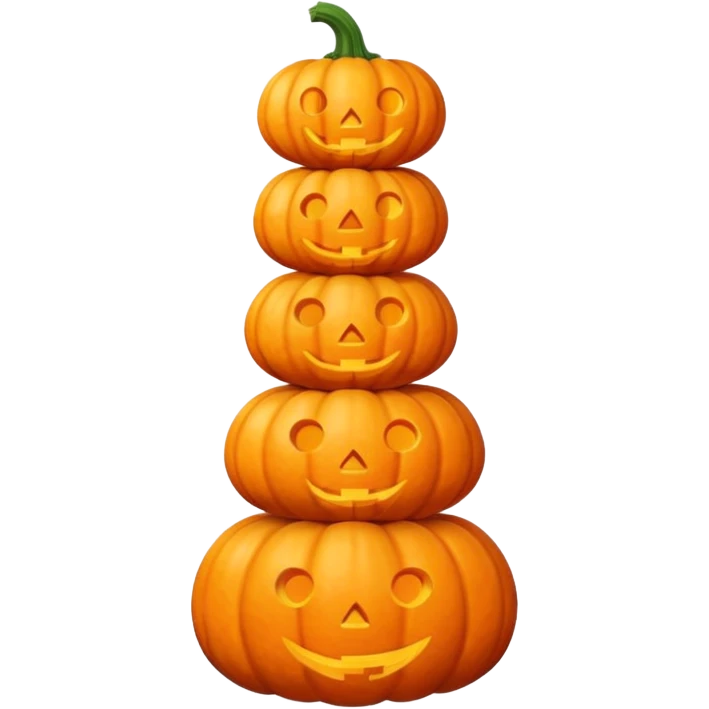 Pumpkin Stack – Three pumpkins stacked like a tower emoji