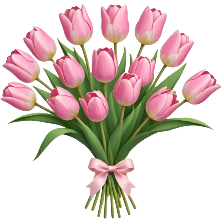 light pink tulip bouquet  emoji