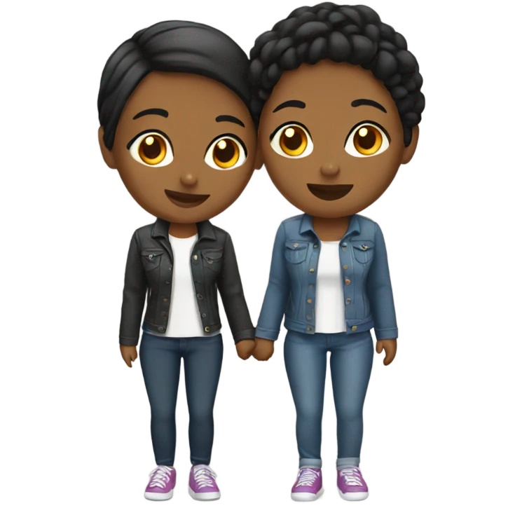 young lesbian couple  emoji
