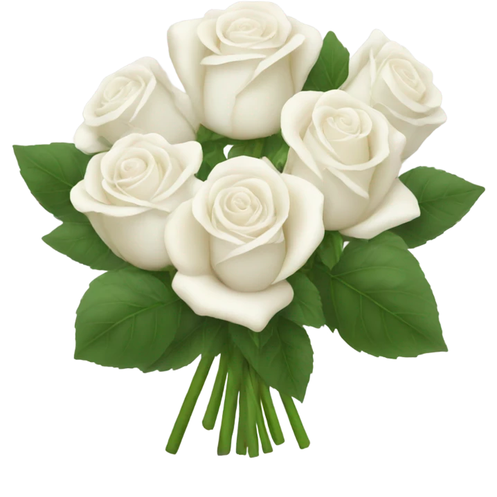 White rose bouquet  emoji