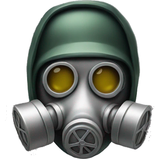 Guy with gas mask emoji