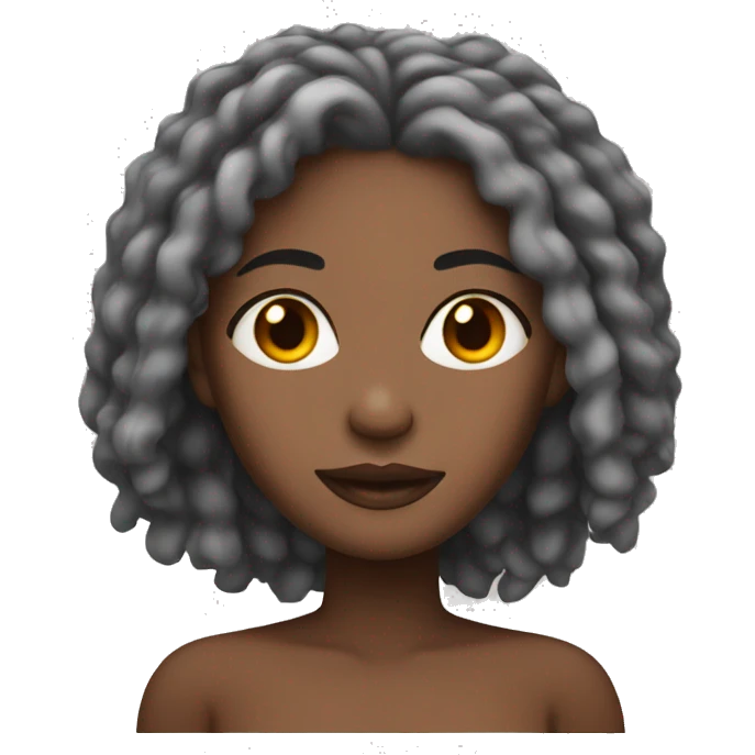 Black woman with locs and gray edges emoji