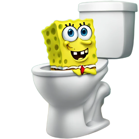 spongebob sat on a toilet   emoji