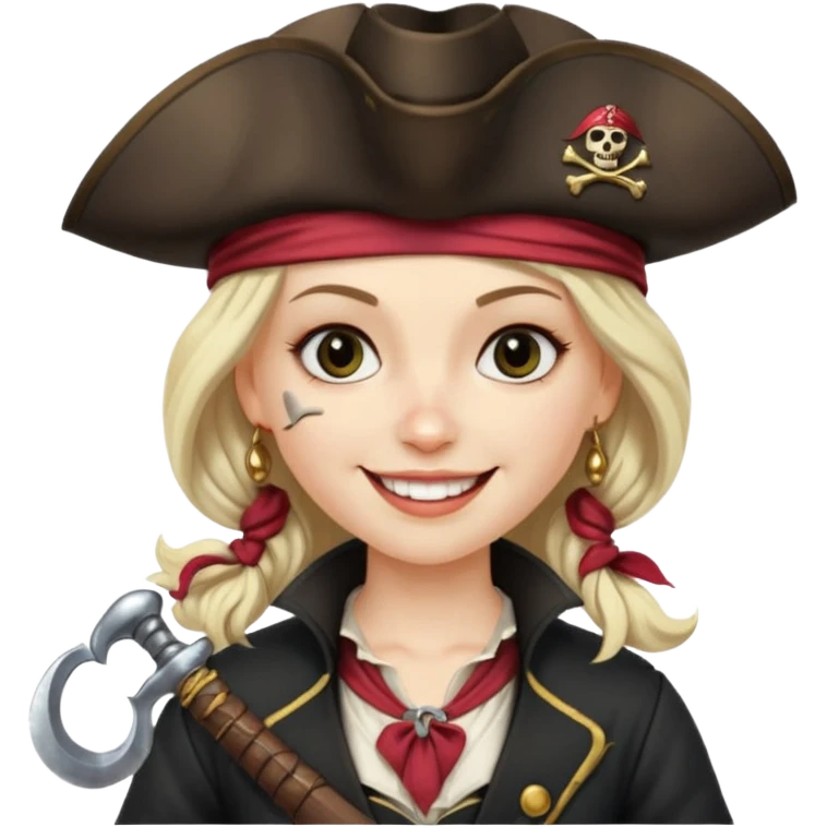 Lady Pirate With Coius emoji