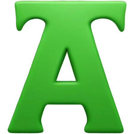 A giant W letter in a green color emoji