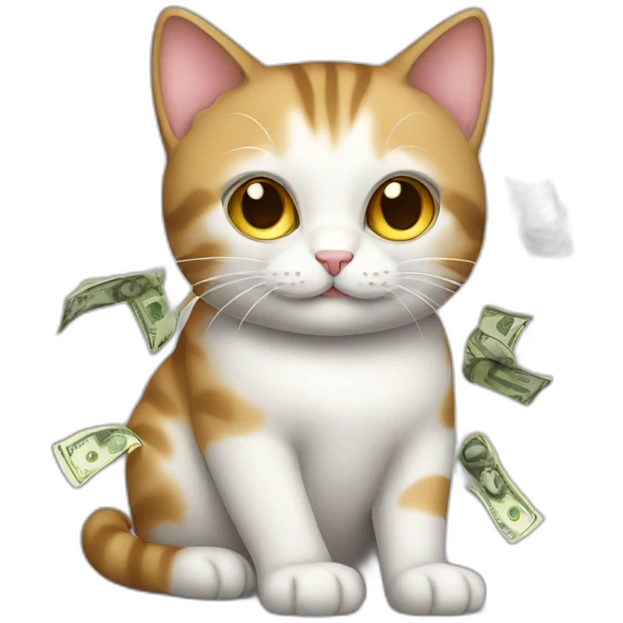 cat with money emoji
