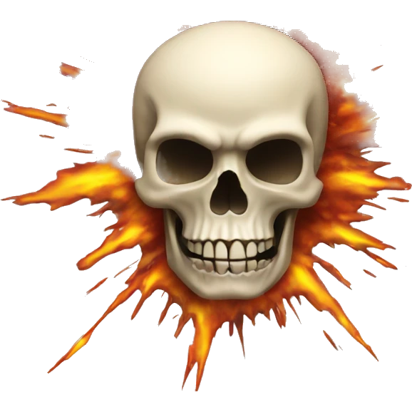 Skull with exploding head emoji