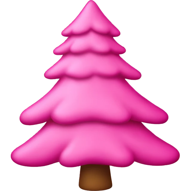 Pink christmas tree emoji
