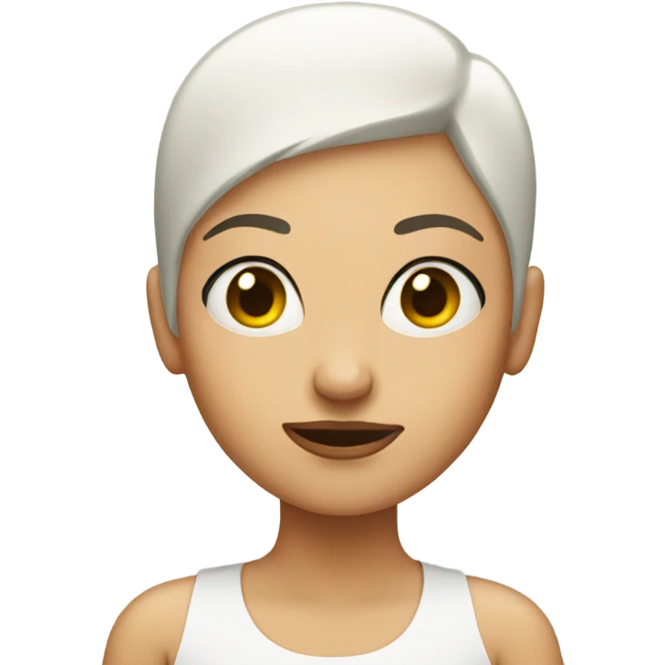 bald lady with side eye emoji