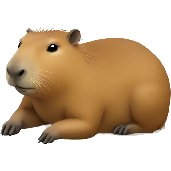 Capybara sitting on human emoji