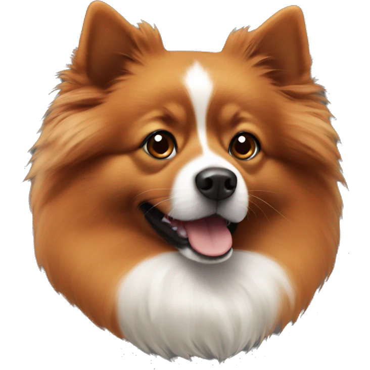 Orange, brown , black Spitz emoji