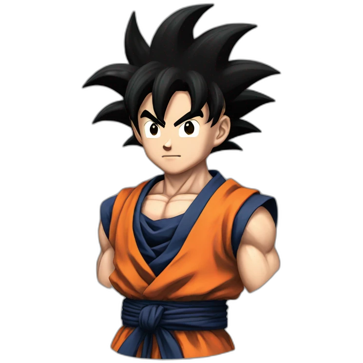 Goku black colour hair upper body emoji