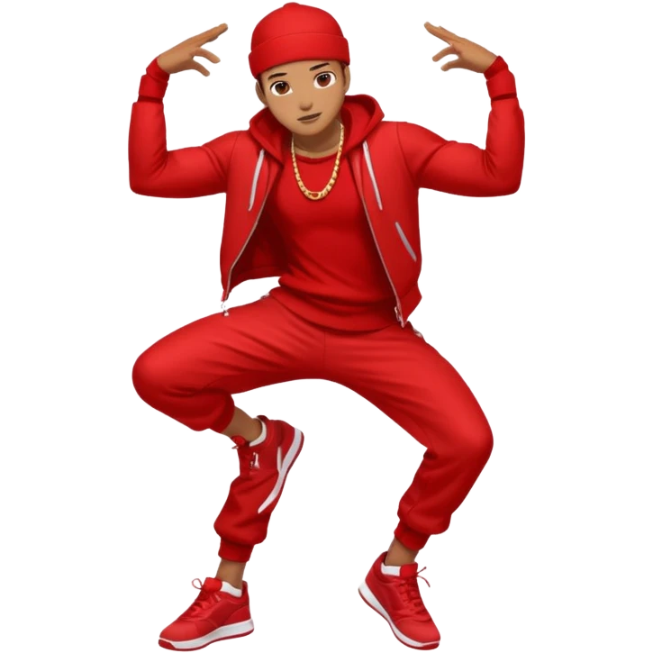 a man streetdancer with red outfit emoji