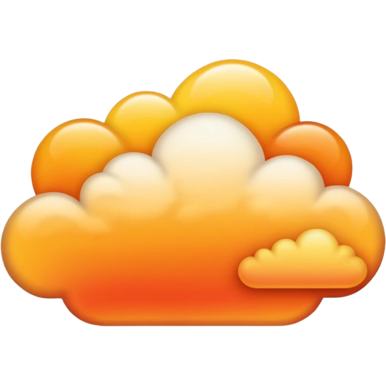 A golden sunset cloud with warm gradient tones. emoji