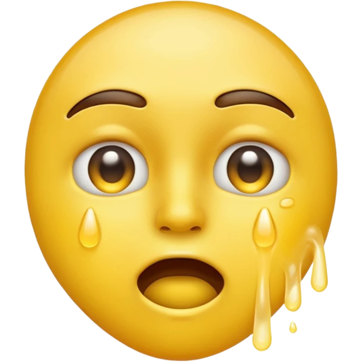 Face Exhaling emoji  with sweat emoji