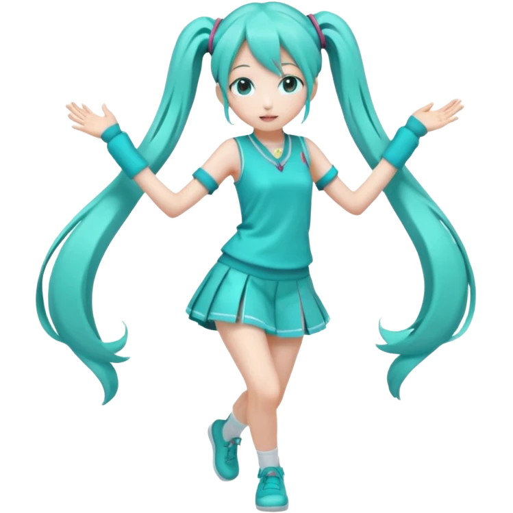 Hastune miku dancing ￼ emoji
