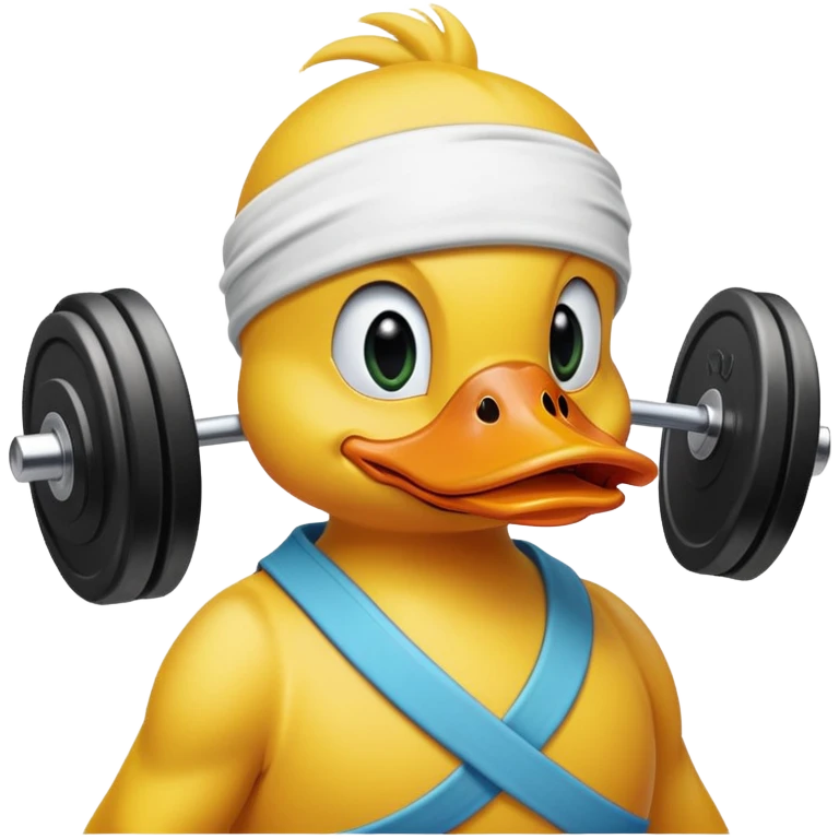 Duck at the gym  emoji