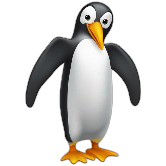 pingouin qui fait un bisou emoji