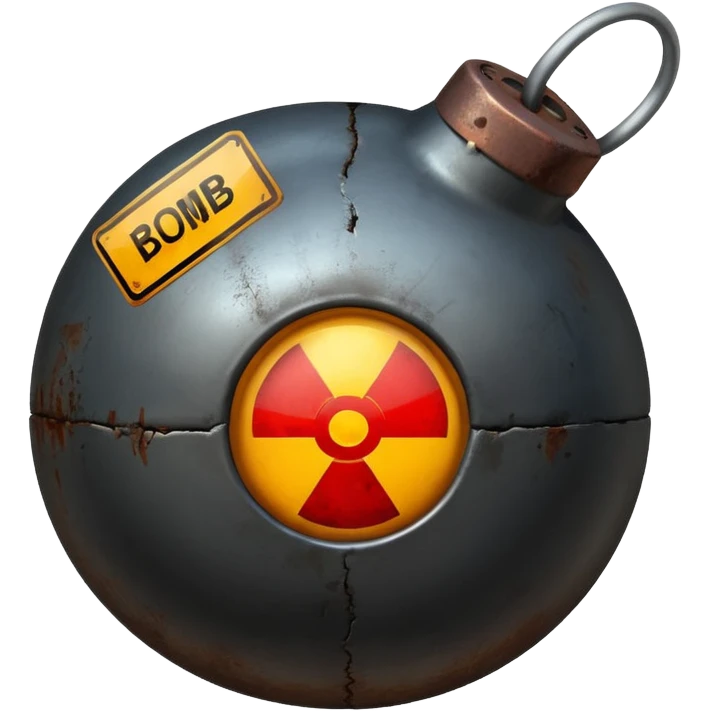 una bomba con toque de advertencia emoji