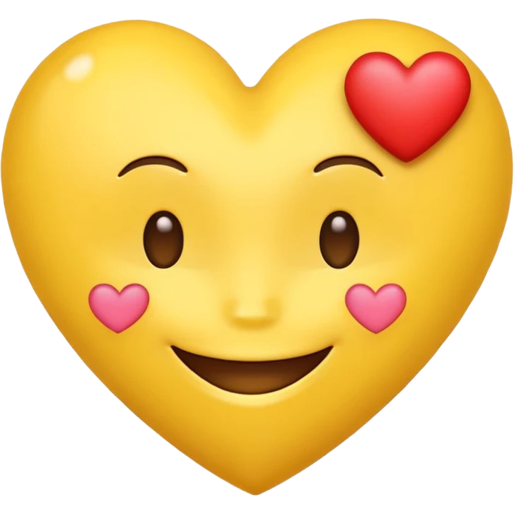 yellow emoji face holding a heart and hes so happy emoji