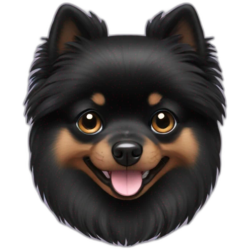 Black Pomeranian emoji