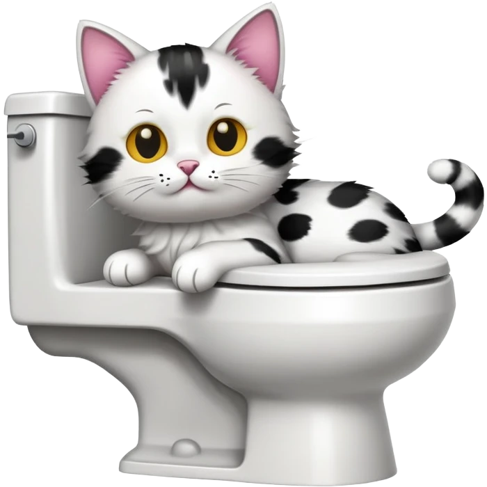 cat on toilet emoji