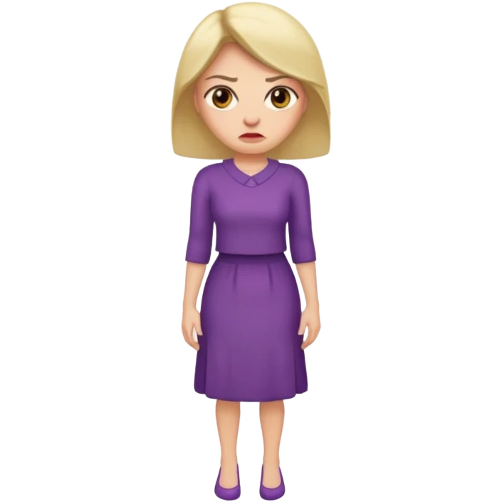 woman with disgusted look on her face full body emoji