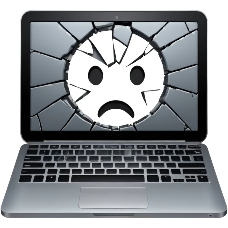 cracked laptop emoji