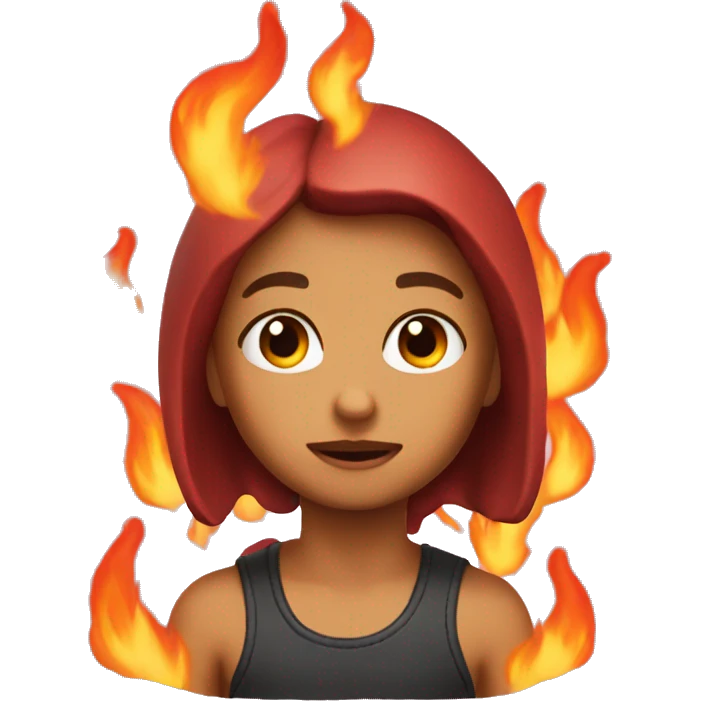 brat summer heart with fire emoji