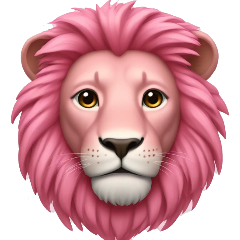 A pink lion  emoji