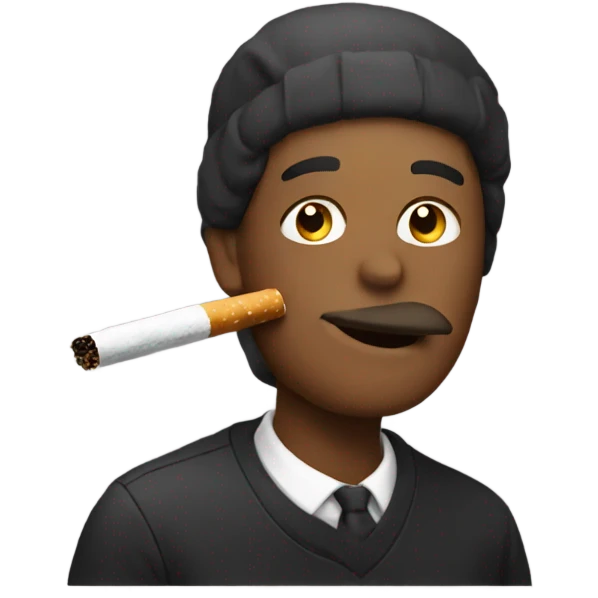 Emoji smoking a cigarette  emoji