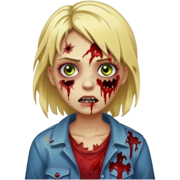 girl zombie with blonde hair emoji
