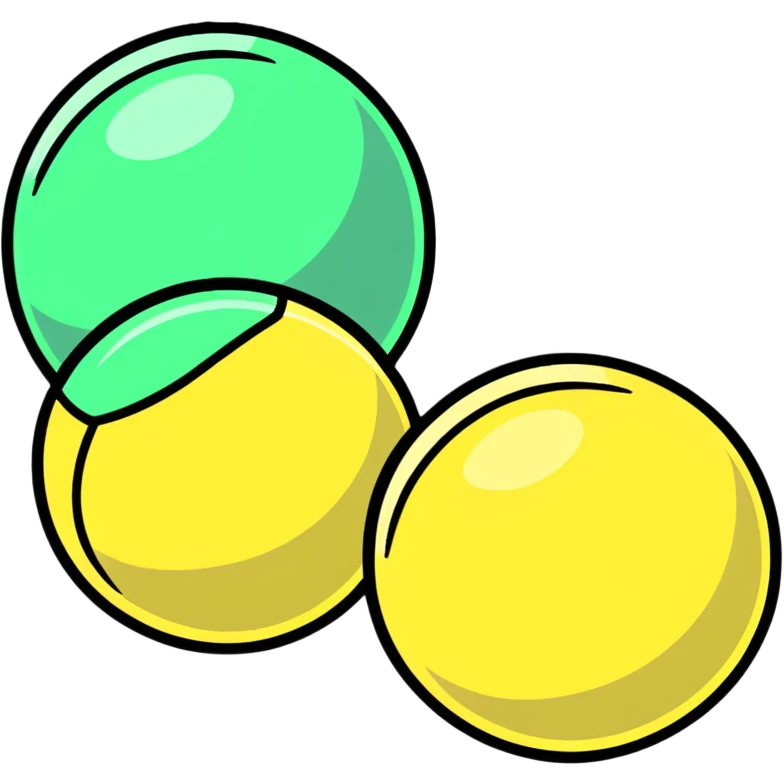 two balls pressed together, no gap emoji