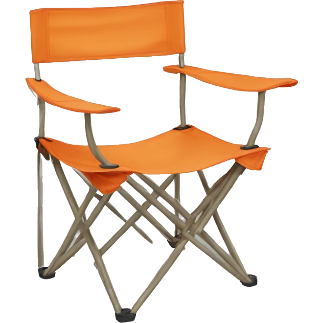 Orange camping chair emoji