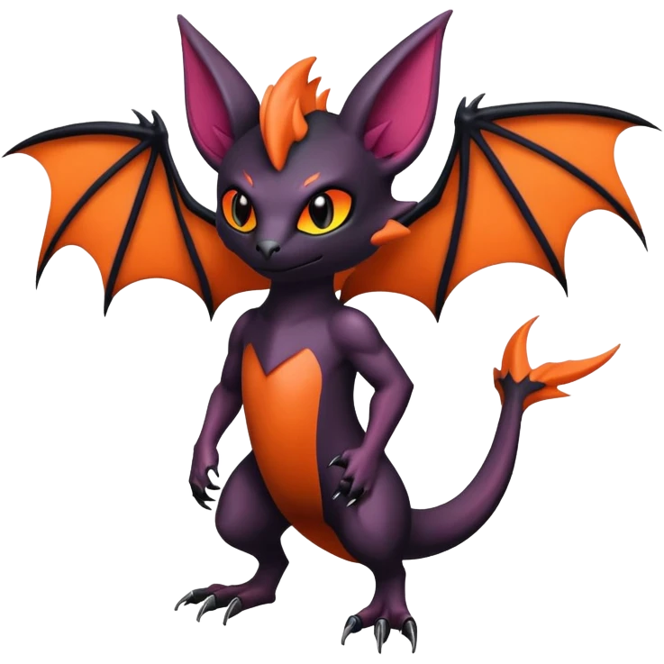 Salandit-Litten-Noibat-Noivern-Hybrid (Full body) emoji