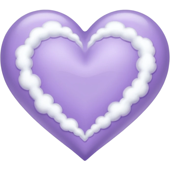 lavender heart with a cloud emoji