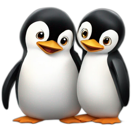 pinguin and girl emoji