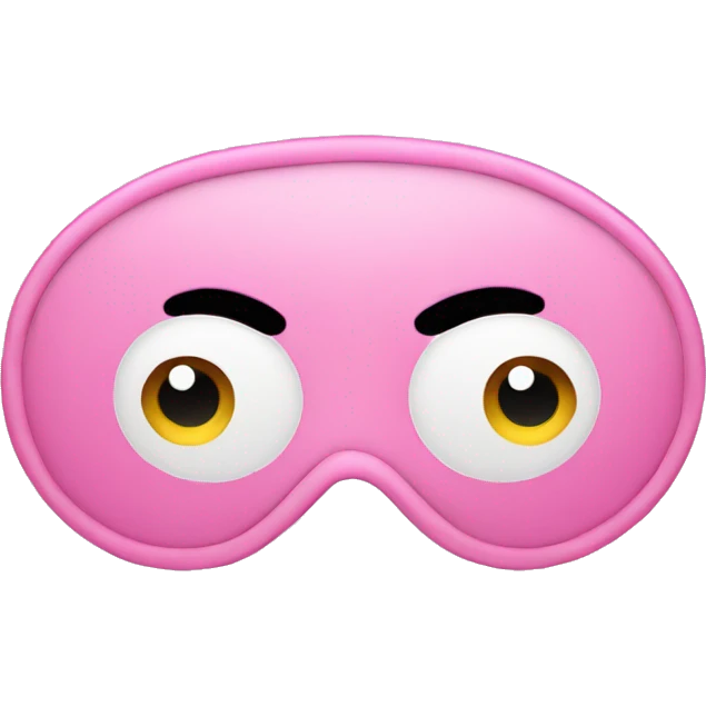 Pink sleeping eye mask emoji