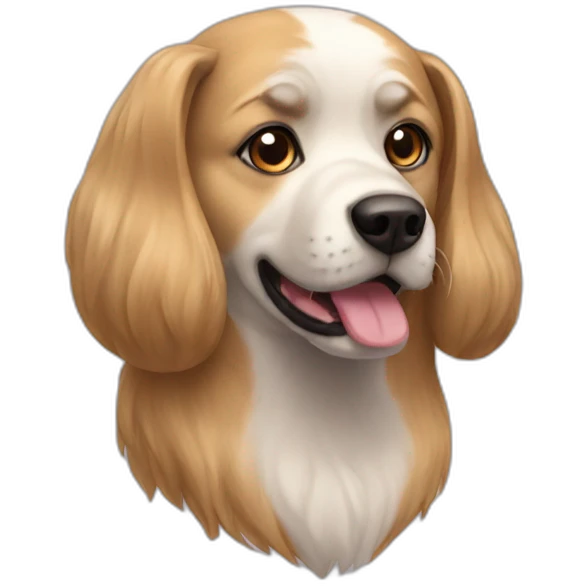 Chat sur chien emoji